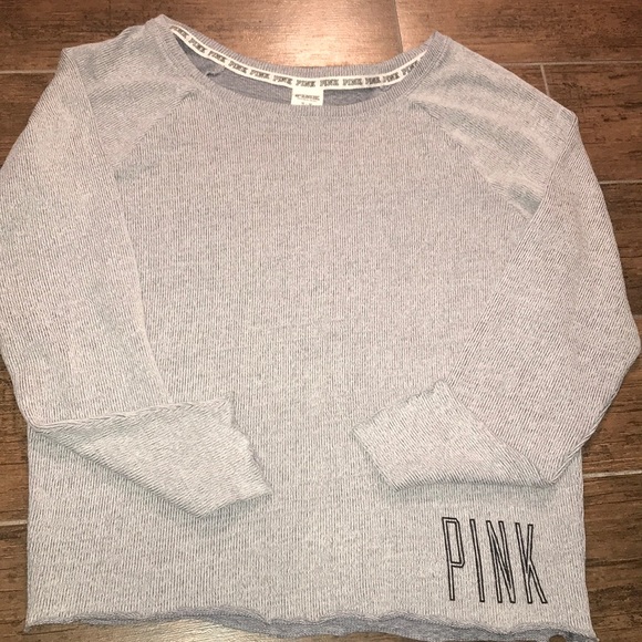 PINK Victoria's Secret Tops - Victoria’s Secret Pink grey pullover sweater